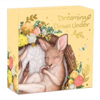 2021 Dreaming Down Under Kangaroo 1/2 oz Silver Coloured Proof Perth Mint Presentation Case & COA