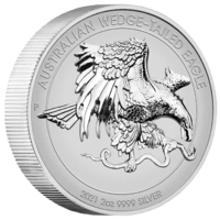 2021 Australian Wedge-Tailed Eagle 2 oz Silver Reverse Proof Ultra High Relief Piedfort Perth Mint Presentation Case & COA image