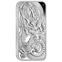 2021 Dragon 1oz Silver Rectangular Proof Perth Mint Presentation Case & COA image