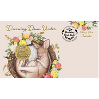 2021 Dreaming Down Under Kangaroo Stamp and Coin Cover One Dollar $1 Perth Mint AusPost PNC