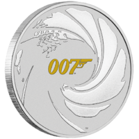 2021 James Bond 007 1 oz Silver Bullion Coloured Perth Mint Coin in Card image