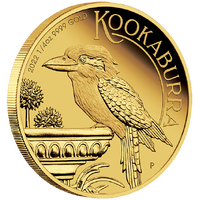 2022 Australian Kookaburra 1/4 oz Gold Proof Perth Mint Presentation Case & COA