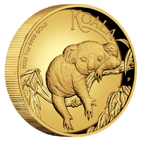 2022 Australian Koala 1oz Gold Proof High Relief Perth Mint Presentation Case & COA image