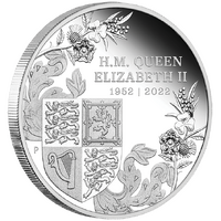 2022 Queen’s Platinum Jubilee 1 oz Silver Proof Presentation Case & COA image