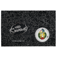 2022 The Simpsons Season's Greetings 1oz Silver Perth Mint Christmas Coin in Card
