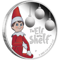 2022 The Elf on the Shelf 1/2oz Silver Proof Perth Mint Presentation Case & COA