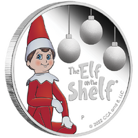 2022 The Elf on the Shelf 1/2oz Silver Proof Perth Mint Presentation Case & COA image