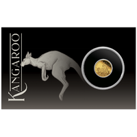 2023 Miniature Kangaroo Mini Roo 0.5g Gold Proof Perth Mint Coin in Card image