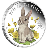 2023 Lunar Baby Rabbit 1/2oz Silver Proof Perth Mint Presentation Case & COA