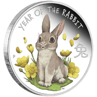 2023 Lunar Baby Rabbit 1/2oz Silver Proof Perth Mint Presentation Case & COA image