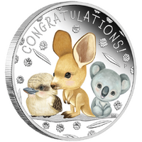 2023 Newborn Baby 1/2 oz Silver Coloured Proof Perth Mint Coin in Gift Card