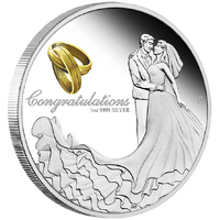 2023 Wedding 1oz Silver Proof Perth Mint Presentation Case & COA image