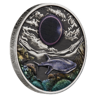 2023 Ningaloo Eclipse 2oz Silver Antiqued Coloured Perth Mint Presentation Case & COA
