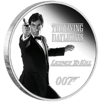 2023 James Bond Legacy Timothy Dalton 1oz Silver Proof Coloured Perth Mint Presentation Case & COA image
