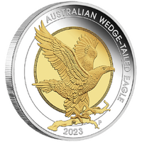 2023 Australian Wedge-Tailed Eagle 1.5oz Bi-metal Proof Gilded Perth Mint Presentation Case & COA image