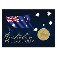 2024 Australian Citizenship AlBr $1 Perth Mint Coin in Card image