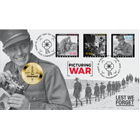 2024 ANZAC Day $1 Perth Mint Stamp & Coin PNC image