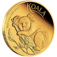 2025 Australian Koala 1/2oz Gold Proof Perth Mint Presentation Case & COA, front