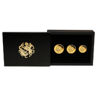 2025 Australia Sovereign Gold Proof Three Coin Set Perth Mint Wooden Presentation Case