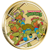 2025 Teenage Mutant Ninja Turtles AlBr Uncirc $1 Perth Mint Coin in Card TMNT
