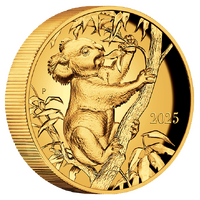 2025 Beth Zaiken Collection - Australian Koala 1oz Gold Proof Ultra High Relief Perth Mint Presentation Case & COA