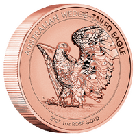 2025 Australian Wedge-Tailed Eagle 1oz Rose Gold Proof Perth Mint Presentation Case & COA