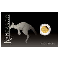 2026 Australian Kangaroo Mini Roo 0.5g Gold Proof Perth Mint Coin in Card, front