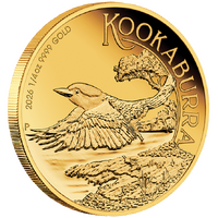 2026 Australian Kookaburra 1/4oz Gold Proof Perth Mint Presentation Case & COA, front