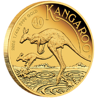 2026 Australian Kangaroo 1/4oz Gold Proof Perth Mint Presentation Case and COA, front
