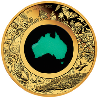 2026 Great Southern Land Chrysoprase 1oz Gold Proof $100 Perth Mint Presentation Case & COA, front