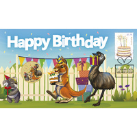 2026 Happy Birthday AlBr $1 Perth Mint Stamp & Coin PNC, front