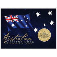2026 Australian Citizenship AlBr Uncirculated $1 Perth Mint Coin in Card