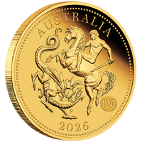 2026 Australian Sovereign Gold Proof Perth Mint Presentation Case & COA, front