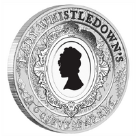 2026 Bridgerton Lady Whistledown 1oz Silver Coloured $1 Perth Mint Presentation Case & COA, front