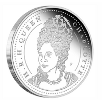 2026 Bridgerton Queen Charlotte 1/2oz Silver Proof 50 Cent Perth Mint Presentation Case & COA, front