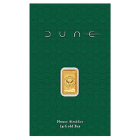 2026 Dune House of Atreides 1g Gold Minted Bar Perth Mint, front