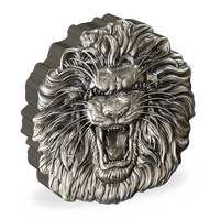 2022 Fierce Nature Lion 2oz Silver Antiqued NZ Mint Presentation Case & COA image