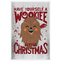 2022 Star Wars Wookie Season's Greetings 5g Silver Coin Note NZ Mint Christmas Presentation Stand image