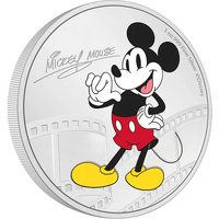 2023 Disney - Mickey and Friends - Mickey Mouse 1oz Silver Proof Coloured NZ Mint Presentation Case & COA image