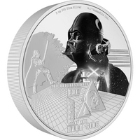 2023 Star Wars Darth Vader 3oz Silver Coloured Proof NZ Mint Presentation Case & COA image