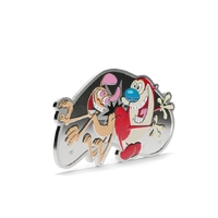 2025 Ren and Stimpy Butt Bump 1oz Silver Proof Colour Agoro , front