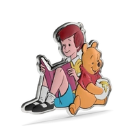 2025 Winnie the Pooh A Smackerel of Hunny 1oz Silver Proof Colour Disney Agoro Presentation Case and MOA, front