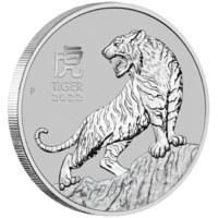 2022 Australian Lunar Series III Year of the Tiger 1oz 99.95% Platinum Bullion Perth Mint In Capsule image