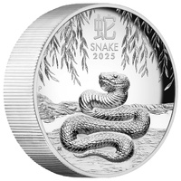 2025 Australian Lunar Series III 2025 Year of the Snake  5oz Silver Proof High Relief Strike Perth Mint Presentation Case & COA