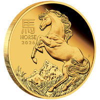 2026 Australian Lunar Series III Year of the Horse 1/10oz Gold Proof Perth Mint Presentation Case & COA