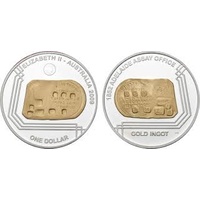 2009 1852 Adelaide Assay Office Gold Ingot 1 oz Silver Proof RAMint