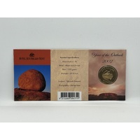 2002 Year of the Outback "C" Mintmark Uncirculated $1 RAMint Coin in Card image