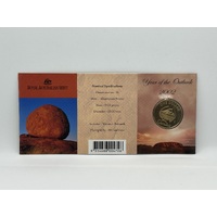 2002 Year of the Outback "S" Mintmark Uncirculated $1 RAMint Coin in Card image