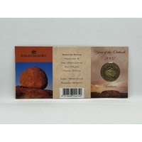 2002 Year of the Outback "B" Mintmark Uncirculated $1 RAMint Coin in Card image