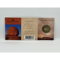 2002 Year of the Outback "M" Mintmark Uncirculated $1 RAMint Coin in Card image